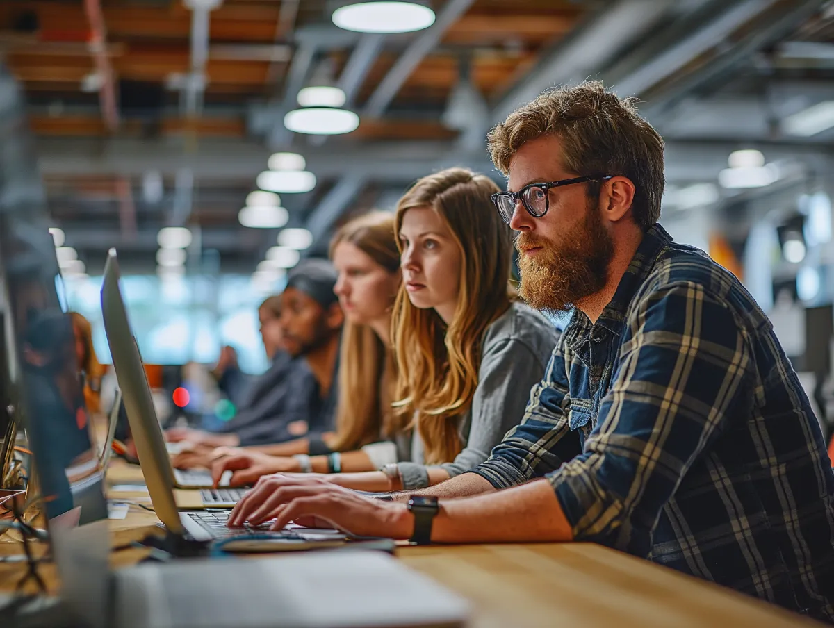 Motiviertes Team feiert gemeinsamen Erfolg