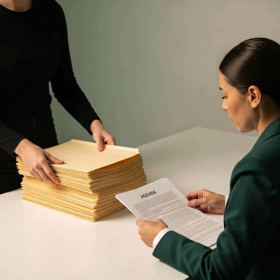 Ein Beratungsgespräch am Schreibtisch